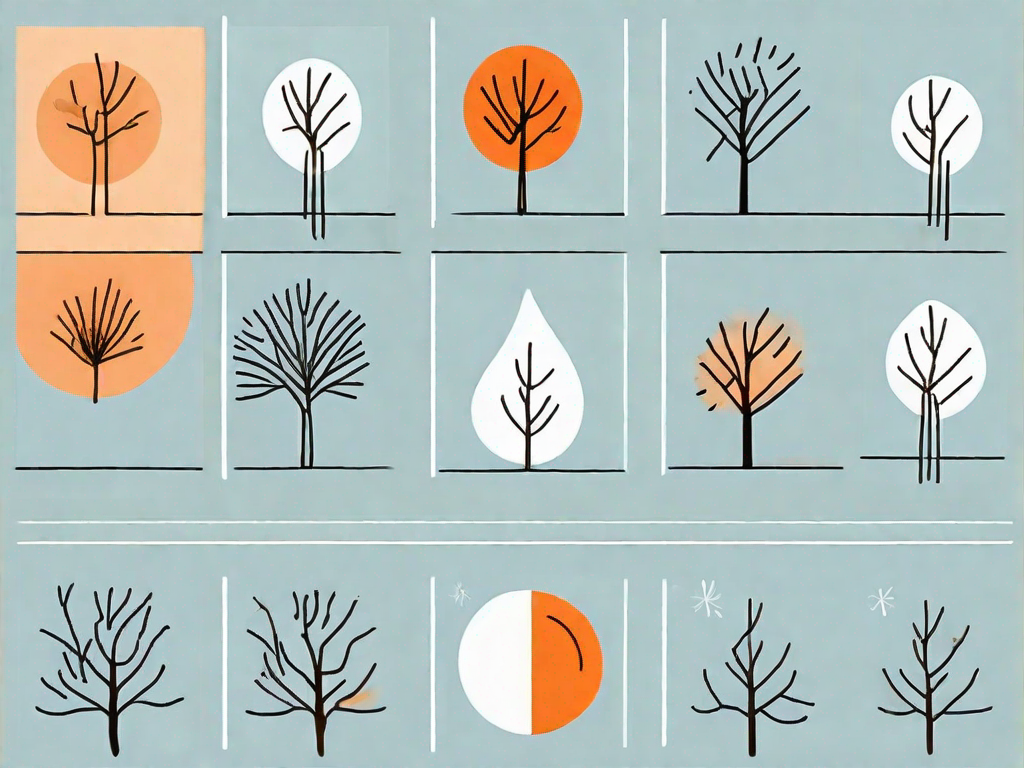 A symbolic representation of a calendar with changing seasons